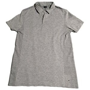 Laird Apparel Mens Polo Shirt Medium Gray Heather Performance Stretch Golf